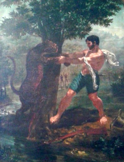 The Hunter and the Jaguar by Felix Taunay, Baron of Taunay